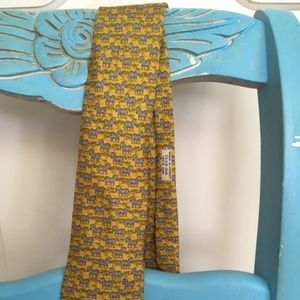 Hermes yellow zebra necktie